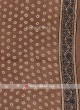 Brown Color Printed Gajji Silk saree
